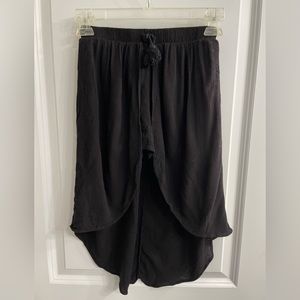 Art class girls black shorts with high-low overskirt